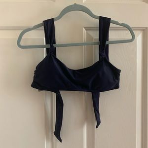 Aerie navy scoop bikini top